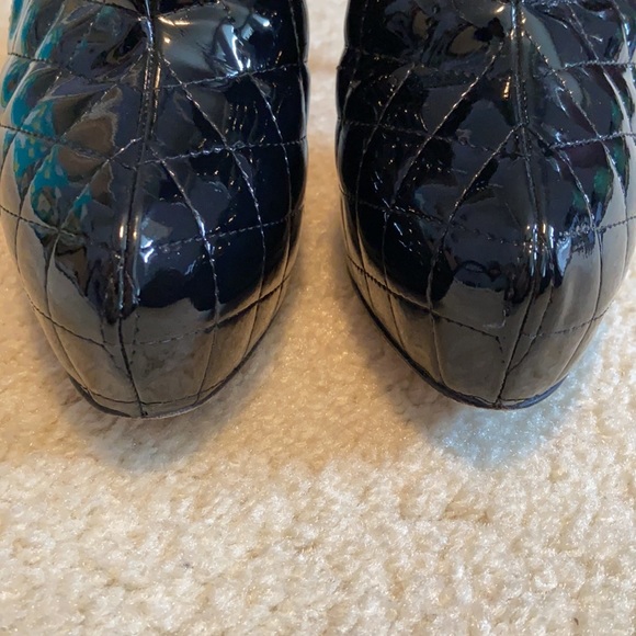 Brian Atwood Quilted Patent Leather Booties - Picture 3 of 5